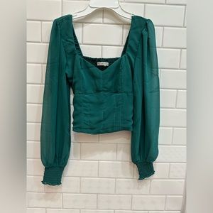 Abercrombie & Fitch bluish green blouse